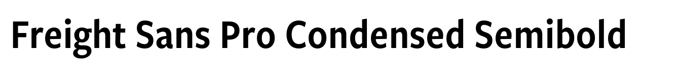Freight Sans Pro Condensed Semibold